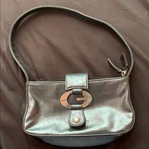 Metallic dark blue Guess bag